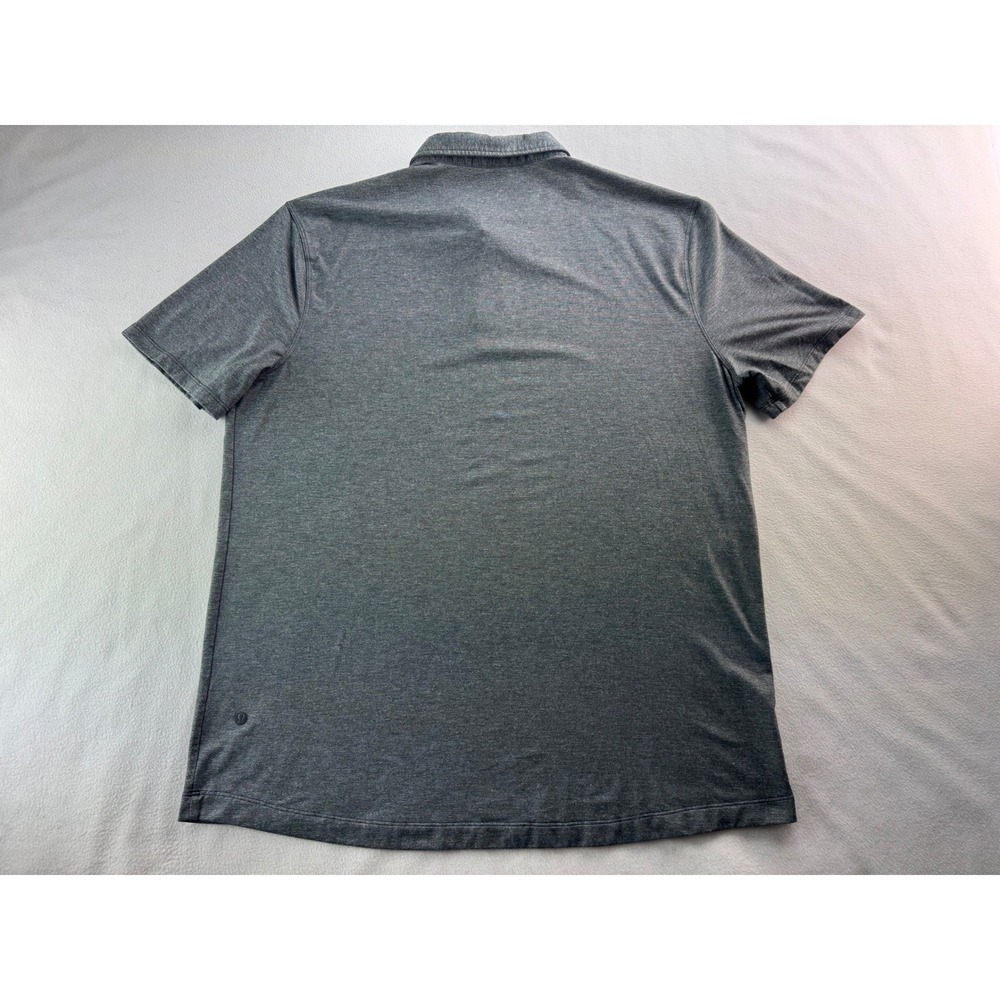 Lululemon Mens Grey Short Sleeve Polo Shirt Size XL Slim Modern Wicking‎ Light - Picture 13 of 16